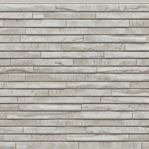 Panel de fachada FH4867K — Paneles de fachada KMEW con acabado de piedra, Gris claro