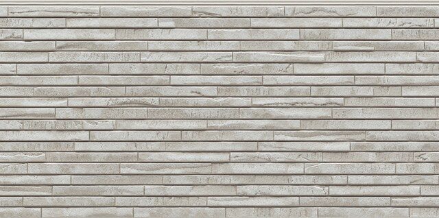 Panel de fachada FH4867K — Paneles de fachada KMEW con acabado de piedra, Gris claro