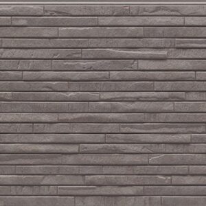 Panel de fachada FH4868K — Paneles de fachada KMEW con acabado de piedra, Gris