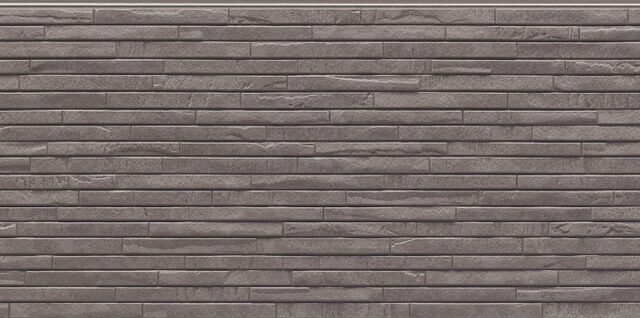 Panel de fachada FH4868K — Paneles de fachada KMEW con acabado de piedra, Gris