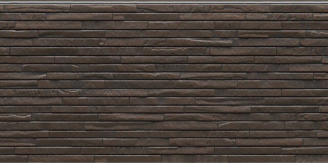 Panel de fachada FH4869K — Paneles de fachada KMEW con acabado de piedra, Marrón claro