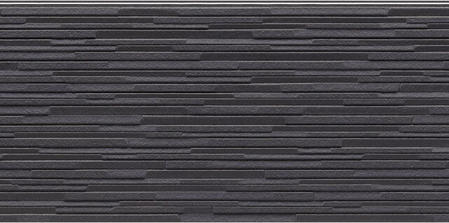 Panel de fachada FH4888U — Paneles de fachada KMEW con acabado de piedra, Gris oscuro