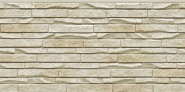 Panel de fachada FH4911U — Paneles de fachada KMEW con acabado de piedra, Beige