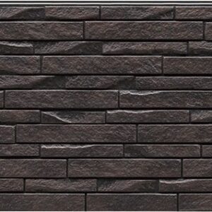 Panel de fachada FH4914U — Paneles de fachada KMEW con acabado de piedra, Gris oscuro