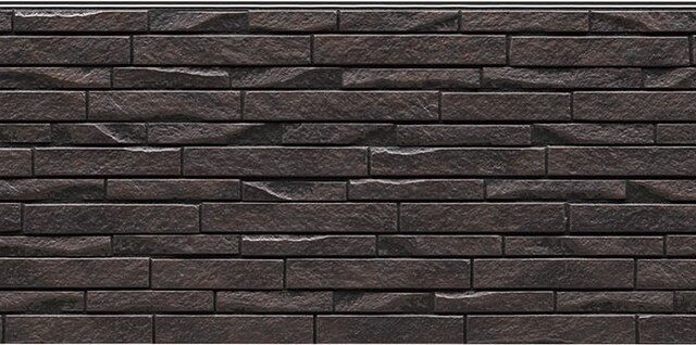 Panel de fachada FH4914U — Paneles de fachada KMEW con acabado de piedra, Gris oscuro