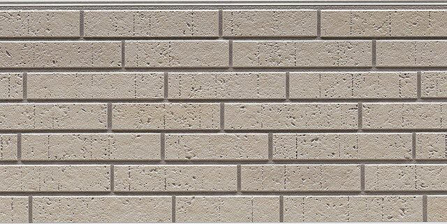 Panel de fachada FH7156A — Paneles de fachada KMEW con acabado de ladrillo, Marrón claro