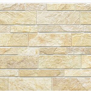 Panel de fachada FH7242A — Paneles de fachada KMEW con acabado de piedra, Crema