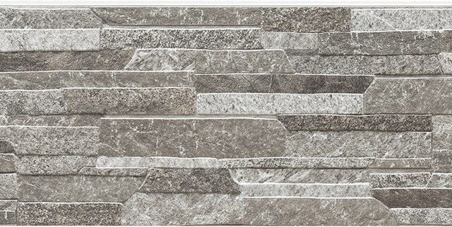 Panel de fachada FH7253A — Paneles de fachada KMEW con acabado de piedra, Gris