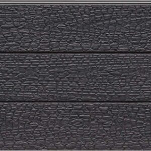 Panel de fachada HFH5481U — Paneles de fachada KMEW con acabado de madera, Gris oscuro