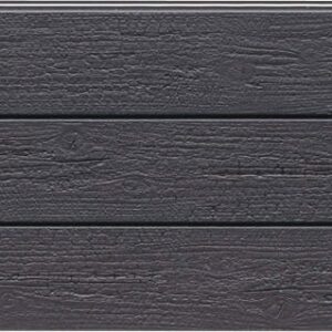 Panel de fachada HFH5491U — Paneles de fachada KMEW con acabado de madera, Gris oscuro