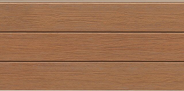 Panel de fachada HFH7452U — Paneles de fachada KMEW con acabado de madera, Marrón claro