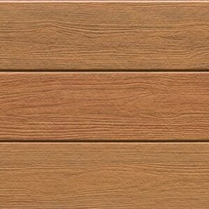 Panel de fachada HFH7456U — Paneles de fachada KMEW con acabado de madera, Marrón claro