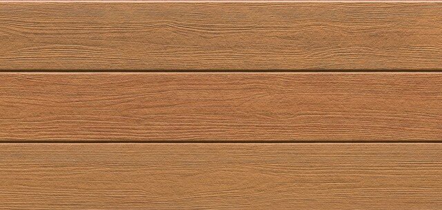 Panel de fachada HFH7456U — Paneles de fachada KMEW con acabado de madera, Marrón claro