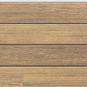 Panel de fachada HFH7524A — Paneles de fachada KMEW con acabado de madera, Marrón claro