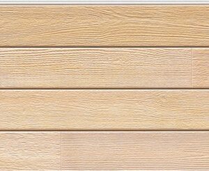 Panel de fachada HFH7526A — Paneles de fachada KMEW con acabado de madera, Beige